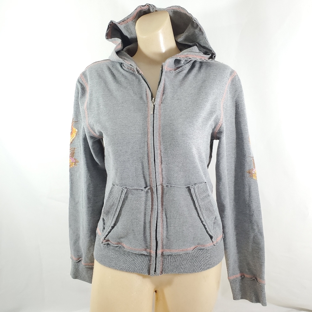 Woman's Gray Mandarine Graphic Sweatshirt Hoodie M